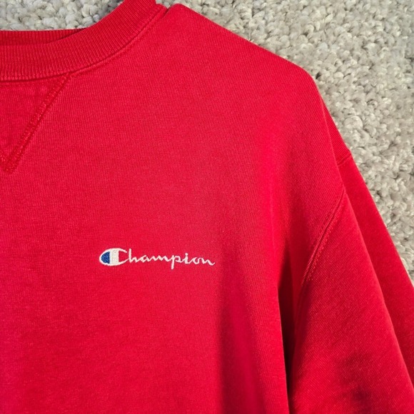Champion Women Pullover Sweatshirt Size XL Red Vintage Casual Cozy USA Made READ - Picture 3 of 12